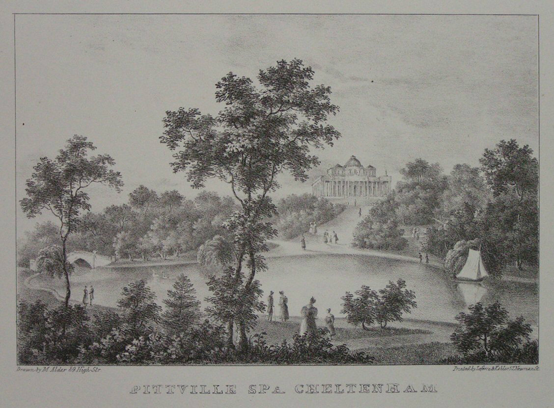 Lithograph - Pittville Spa, Cheltenham